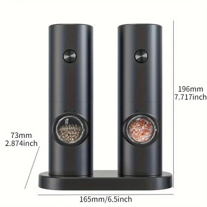 Electric Pepper Grinder Set - 2pcs Household Sea Salt Ginders