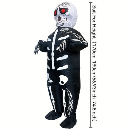 Halloween Skull Ghost Inflatable Costume Adult