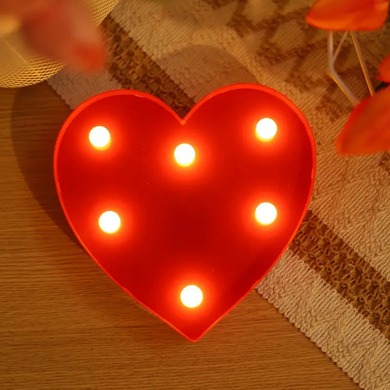 Romantic Red Heart Shape Decorative Light | Proposal & Event Atmosphere Light