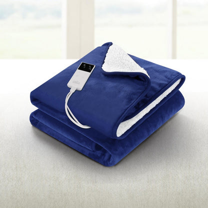 Heated Electric Throw Blanket - Double-Sided Flannel