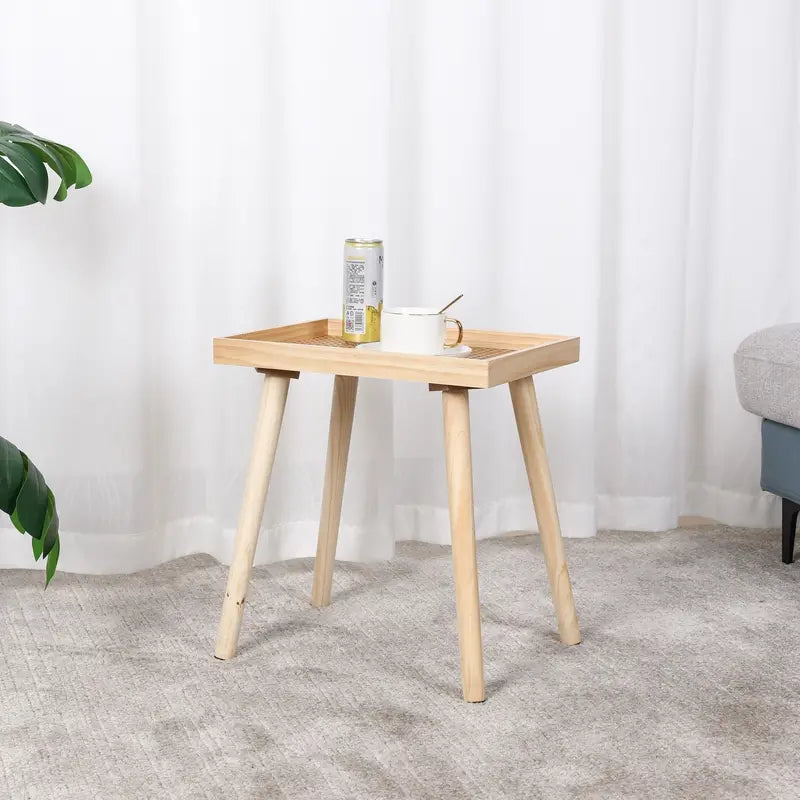 Create a cozy nook with the Solid Rattan Side Table, a testament to craftsmanship