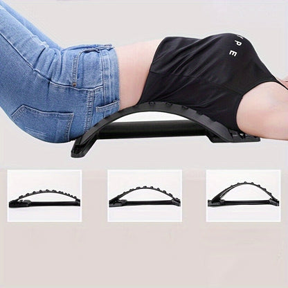 Back Magic Stretcher & Lower Lumbar Support - Spine Massager(Black)