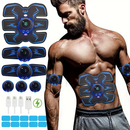 Rechargeable Remote Control Abdominal Muscle Toner, Muscle Trainer, Body Muscle Stimulator EMS Massager- Tone Your Abs, Hips, And Buttocks At Home