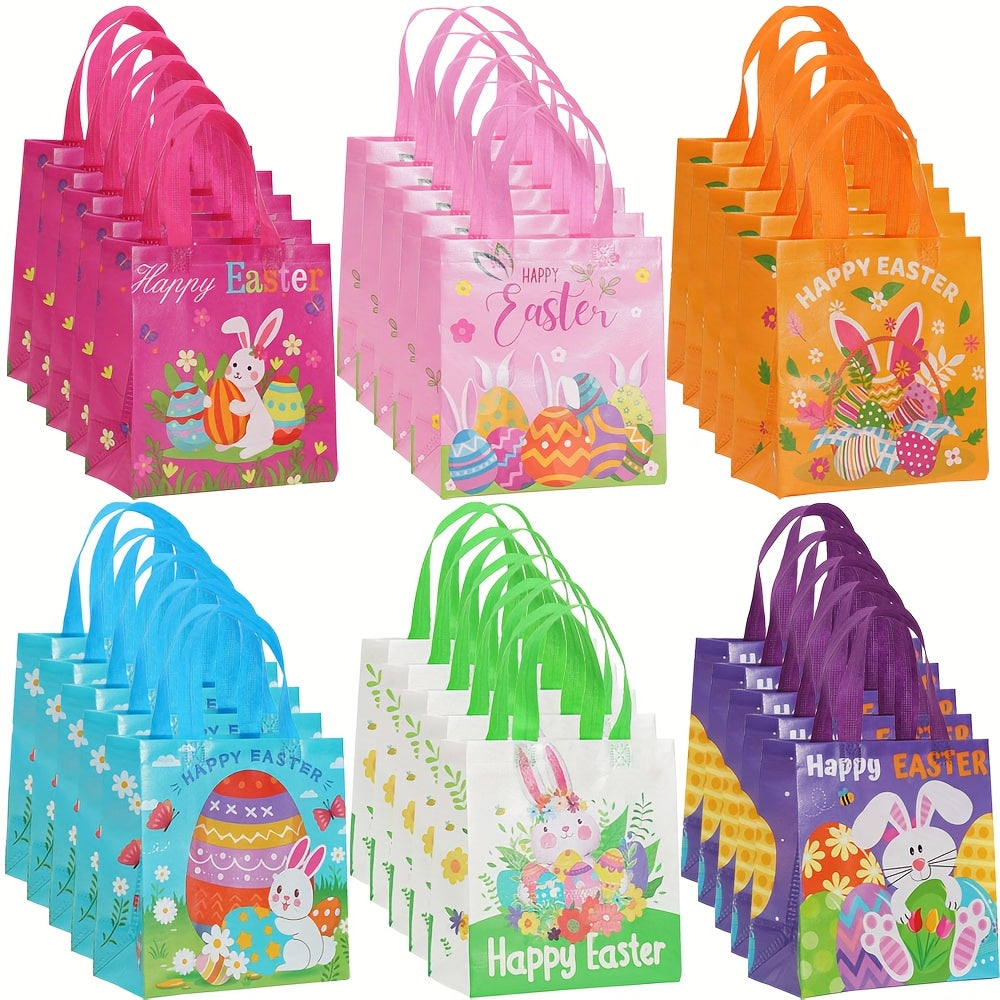 Easter Gift Bags Rabbit Egg Print Tote (30pcs)