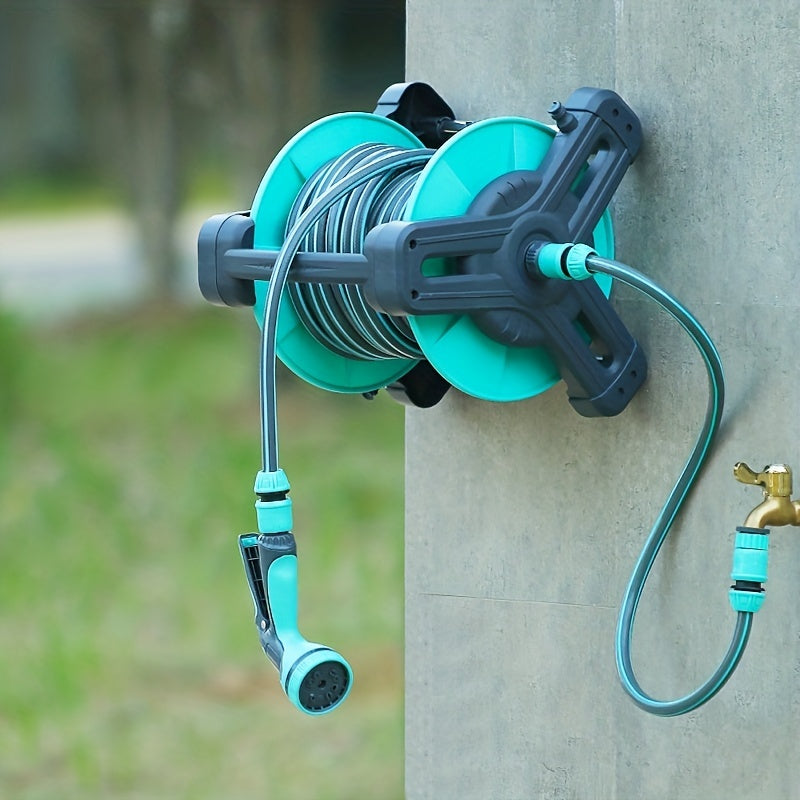 Garden Hose Reel Set with Spray Gun