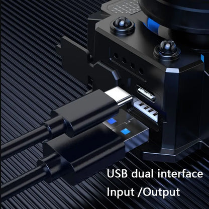 LED Sensor Headlight - Waterproof Rechargeable Head-mounted Flashlight