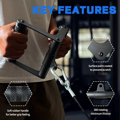 660 lbs Max Load Universal Iron Machine Handle Attachment(Black)