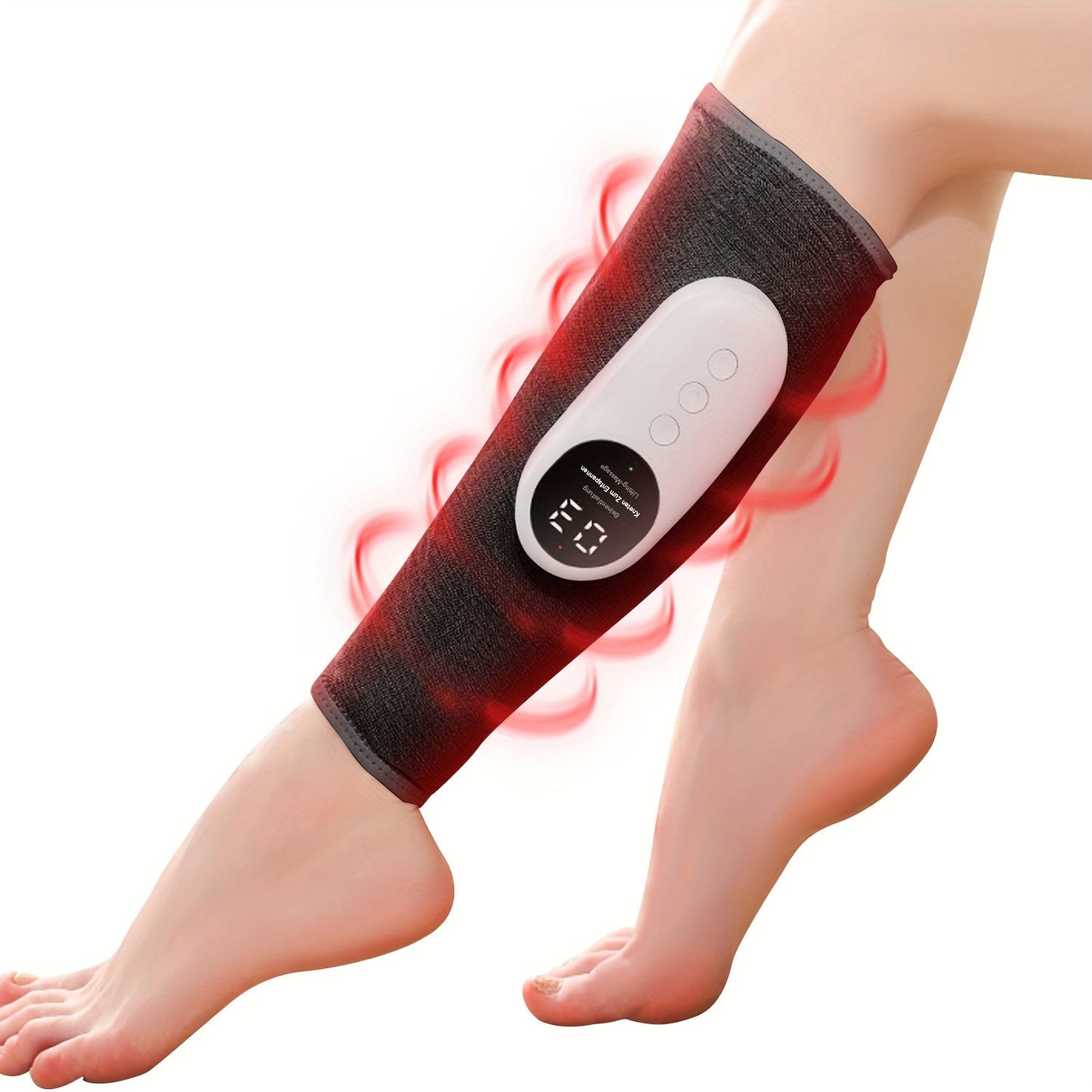 Luxurious Leg Massager with Heat, Compression, and Vibration(Black)