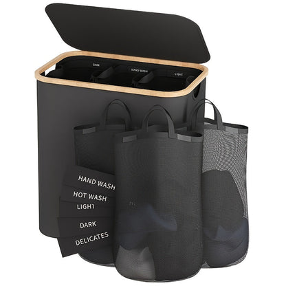 Laundry Basket with Lid & Bags