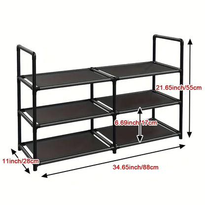 Keep your entryway tidy and stylish with our 3-Tier Shoe Rack