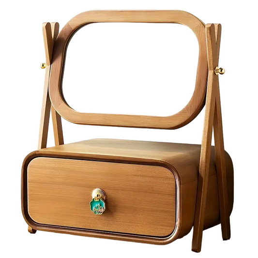 Classic High-Definition Makeup Mirror with Drawer