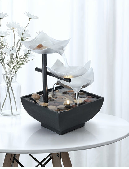 USB Metal Flower Desktop Fountain for Home Office