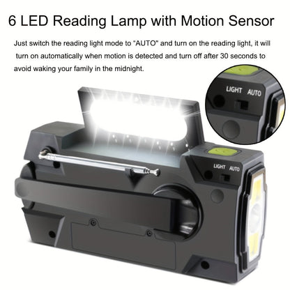 Emergency Weather Radio Power Bank with LED Flashlight