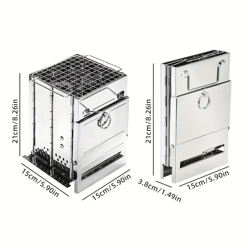 Portable Folding Stainless Steel Wood Burning Camping Stove