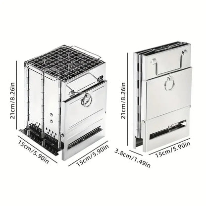 Portable Folding Stainless Steel Wood Burning Camping Stove