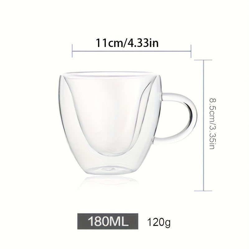 Heart Couple Cup Insulated Glass Mug
