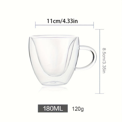 Heart Couple Cup Insulated Glass Mug