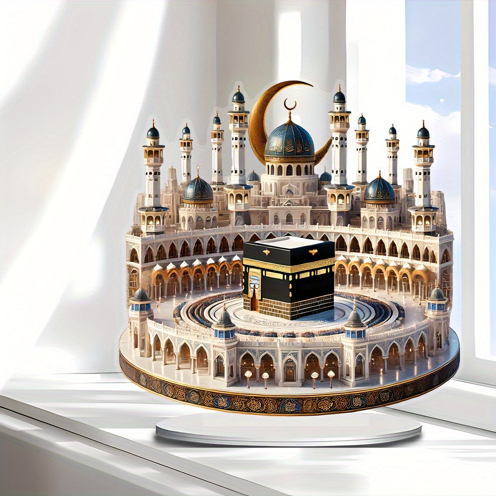 Bohemian Crystal Mecca Mosque Tabletop Decoration