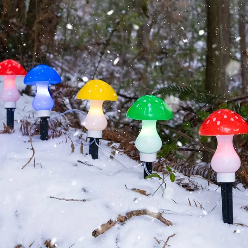 Twelve Glowing Mushrooms: A Solar-Powered Christmas Delight