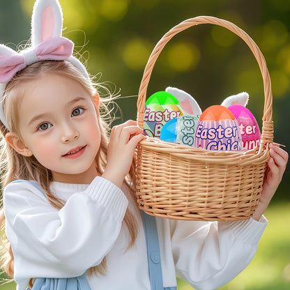 4pcs Plastic Easter Eggs with Butter Slime Toys