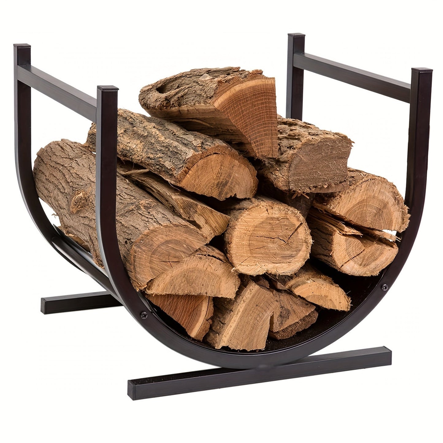 U-Shaped Metal Firewood Rack Stand