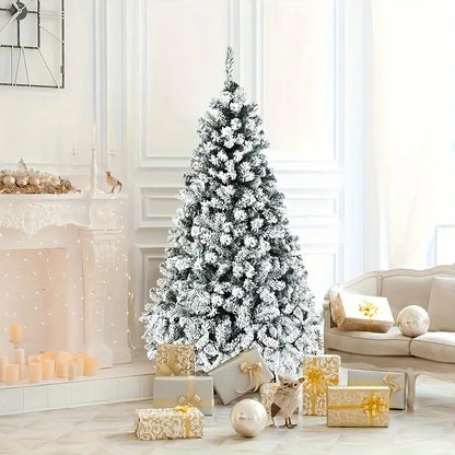 High-End 180cm Christmas White Simulation Artificial Snow Cedar Tree with 600 Branches