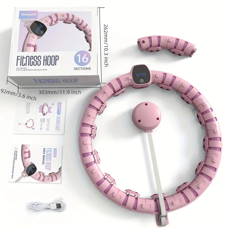 1pc Fitness Hoop with 14 Knots Spliceable Design