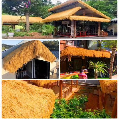 Artificial Thatch Plastic Thatch Roll - Mexican Palm Style - 100x100cm