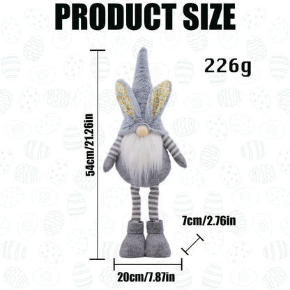 Standing Easter Bunny Gnome Plush Figurine