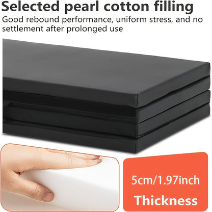 Tri-Fold PU Yoga Exercise Mat with Handle