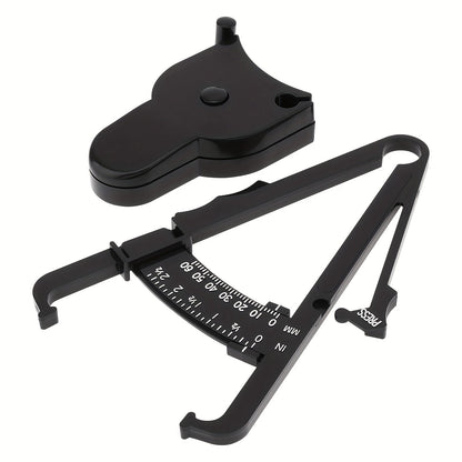 Portable Body Fat Caliper and Tape Measure Set(Black)