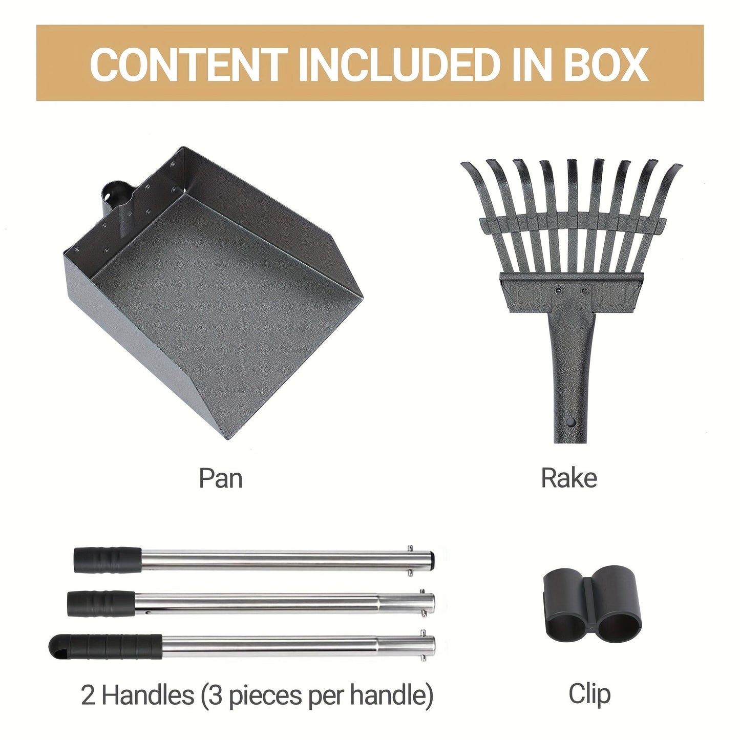 Dog Pooper Stainless Steel Scooper Set