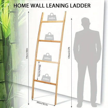 Ladder Style Storage Rack - Space Saving Towel and Blanket Organizer
