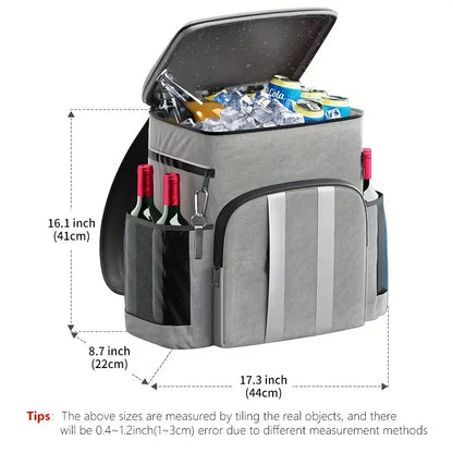 Large Capacity Waterproof Picnic Backpack - Grey