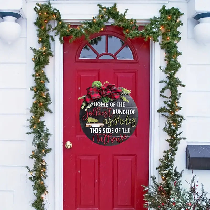 Festive 3D Christmas Door Sign