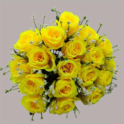 Silk Artificial Roses Bouquet for Home Decor