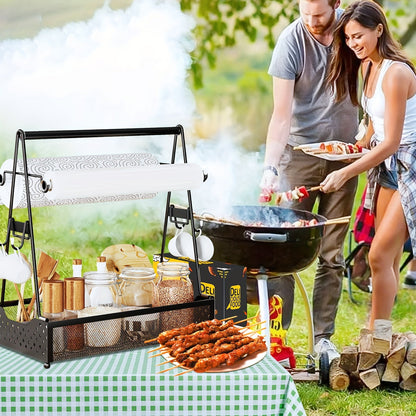 Grill Caddy with Hooks & Towel Holders