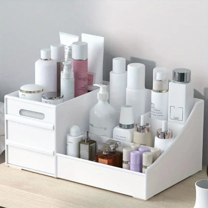 Large Capacity Cosmetic Storage with Drawers Store Brushes, Makeup, Skincare, Perfumes