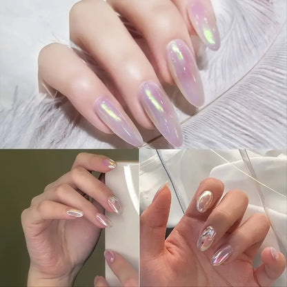 6 Colors Chrome Mirror DIY Nail Powder Set Mermaid Nail Art Neon Pigment Powders and Glittering Effects