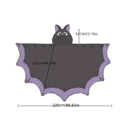Bat Hooded Wearable Blanket with Detachable Nose
