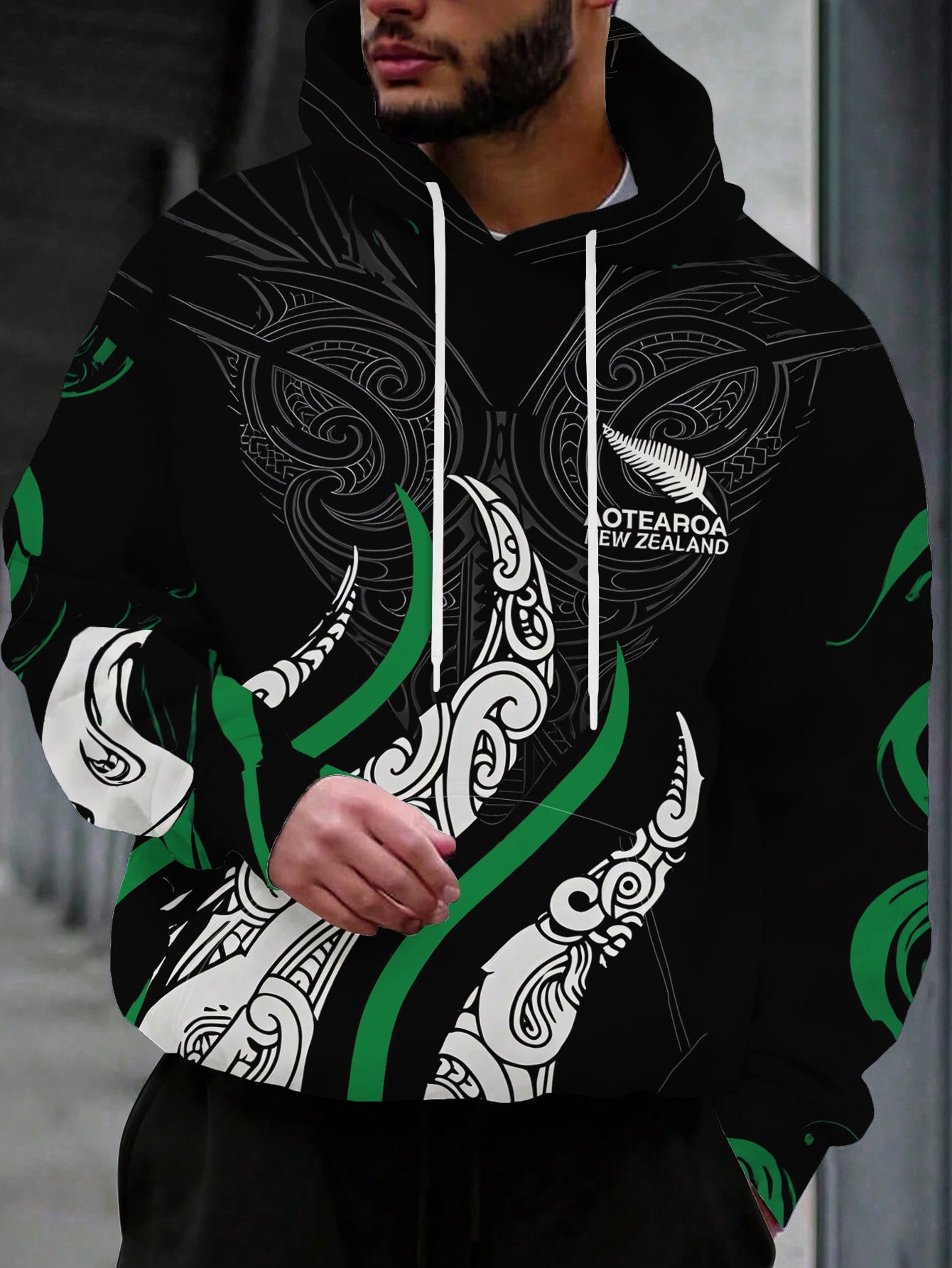 Maori Totem Pattern Athletic Hoodie