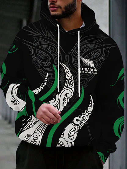 Maori Totem Pattern Athletic Hoodie