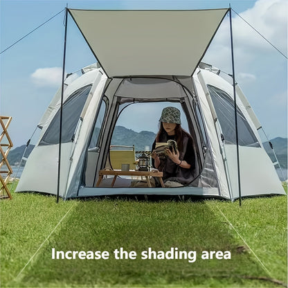 Hexagonal Quick Opening Outdoor Camping Tent 6-Person