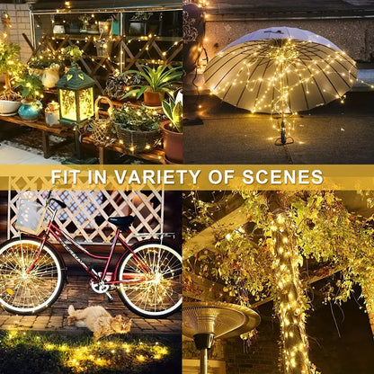 Create Magical Outdoor Ambiance with 33.53m 300LED Solar Fairy Lights | Waterproof Festoon Lamp