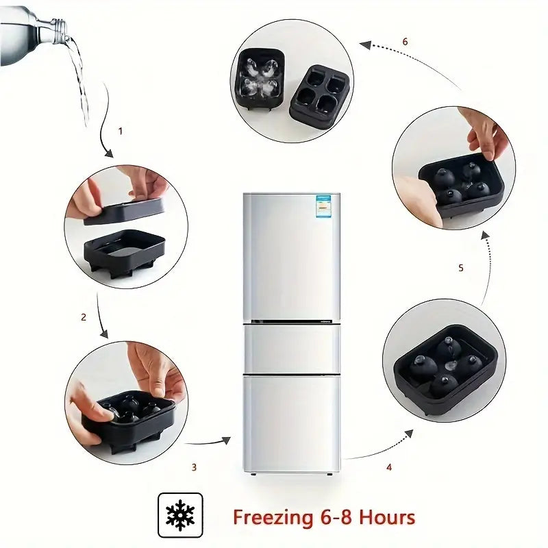 3D Skull Ice Cube Tray Maker - 4Pcs