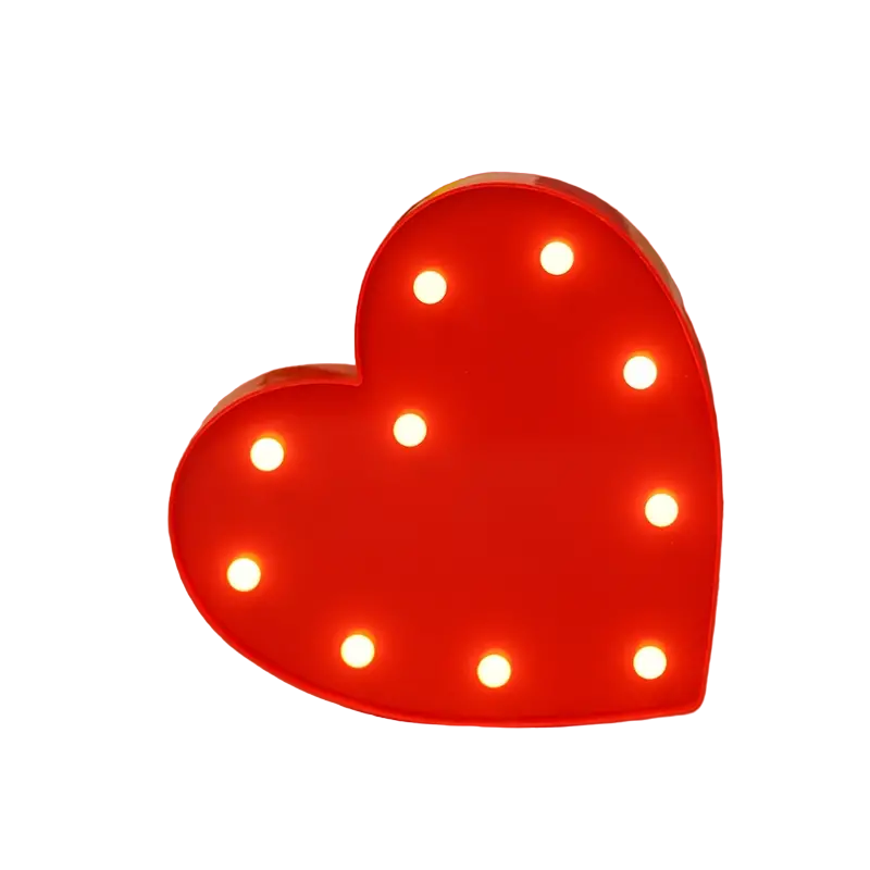 Romantic Red Heart Shape Decorative Light | Proposal & Event Atmosphere Light