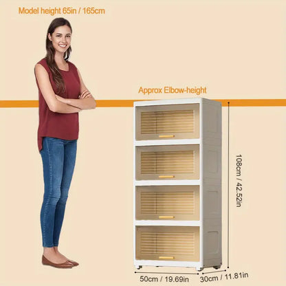 Door-Enclosed Plastic Storage Solution