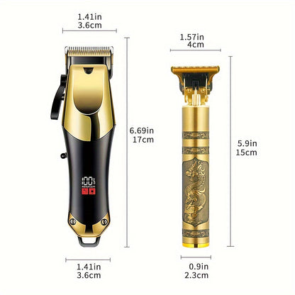 2-Piece Multi-Functional Grooming Hair Clippers Set  – USB Charging