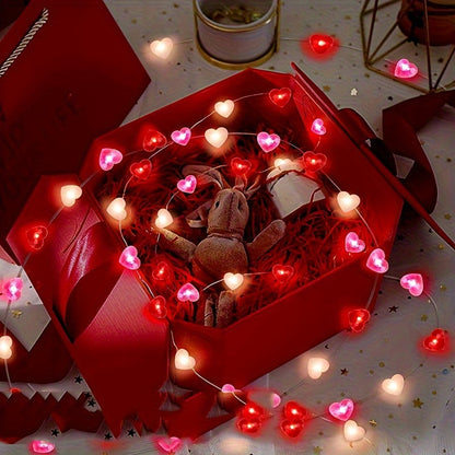 Valentine's Day Heart-Shaped LED String Lights