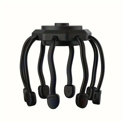 Rechargeable 8-Finger Scalp Massager - Black
